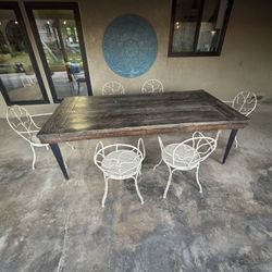Wooden Table And Chairs