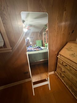Mirrored Jewelry Cabinet Mirror Organizer Storage
