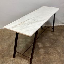 Reclaimed Marble Console Table