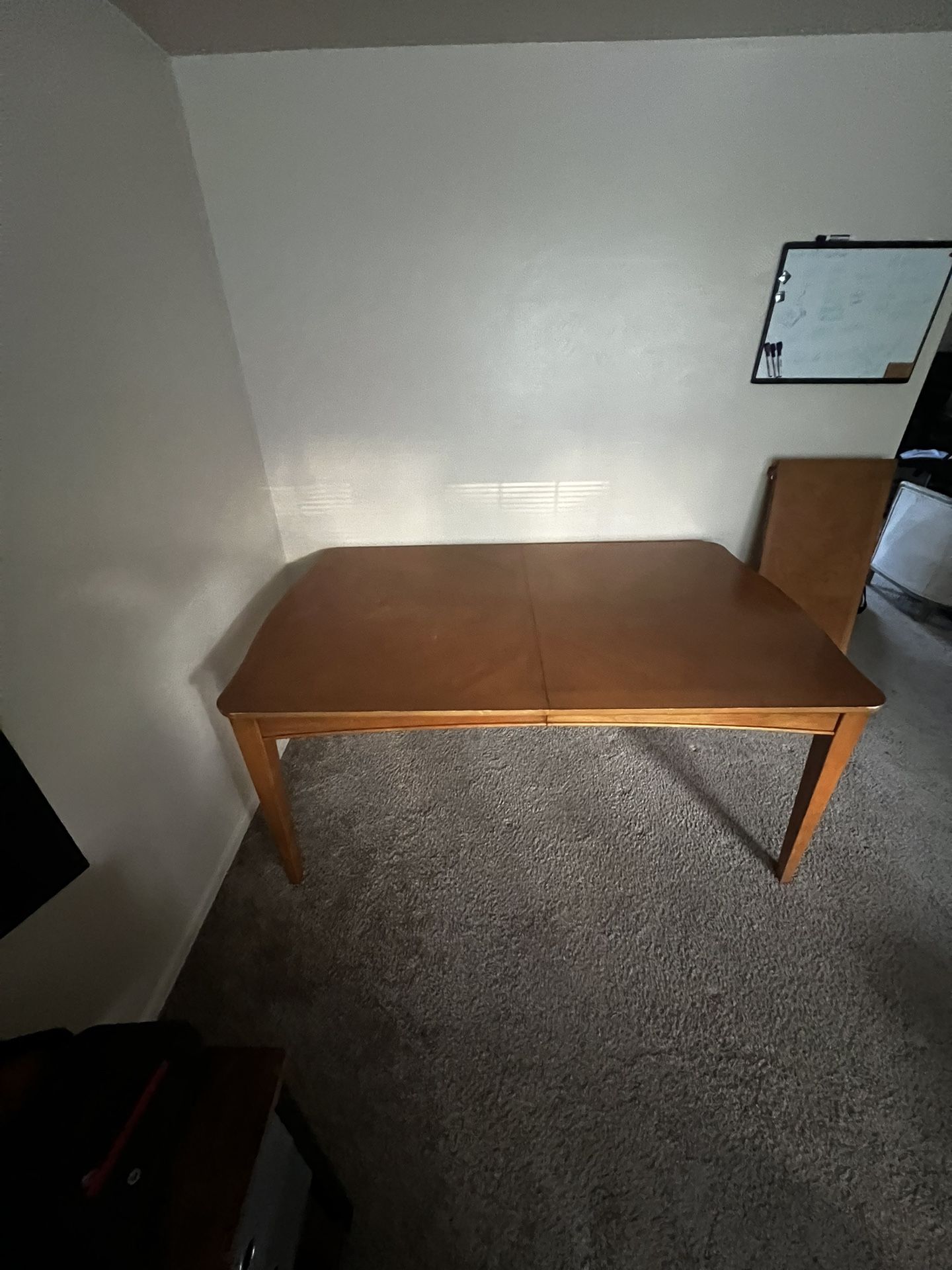 Solid Wood Extendable Dining Table with 6 Chairs – $100