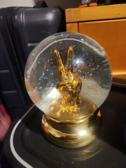 Peace sign snow globe