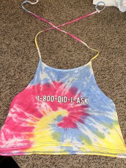 1800 did I Ask Tie Dye Halter Top 