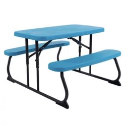 Teal Lifetime picnic table 