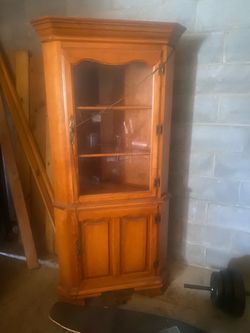 Wooden Corner Display Cabinet