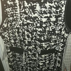 XL Black & White Summer Dress – Lightweight