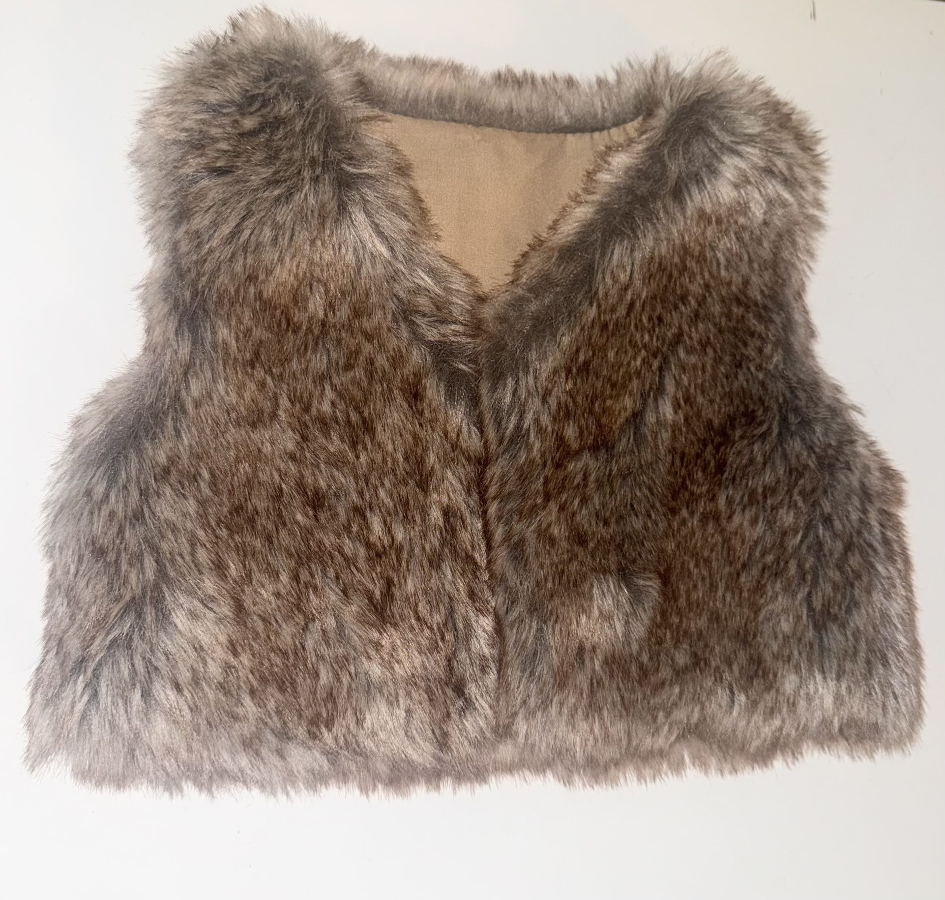 Size 18M Baby Girls Faux Fur Vest Fleece Jacket Warm Sleeveless Coat Winter Fall Fuzzy Vest Coat Waistcoat Outwear