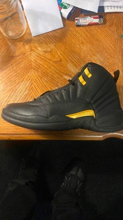Air Jordan 12 Black Gold Jumpman Sneaker
