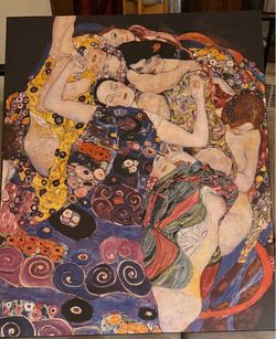 Gustav Klimt The Virgin (Die Jungfrau) / The Maiden Large Gallery Wrapped Canvas Wall Art (36x29)