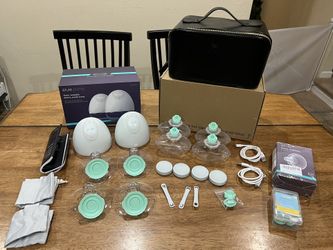 Elvie Double Electric Breast Pump w/ Carrying Bag & Extra Accessories Pre-owned