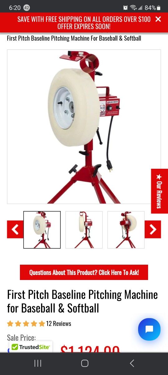 Baseball Pitching Machine Basline Brand New
