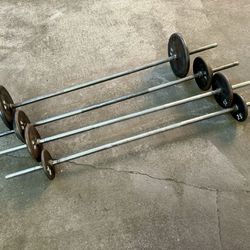 25,35,45 And 55 Pound Barbell Weight Set