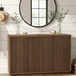 NEW IN BOX modern fluted 47” sideboard