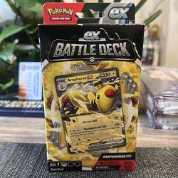 Brand new factory-sealed Pokémon TCG ex Battle Deck – Ampharos ex edition.