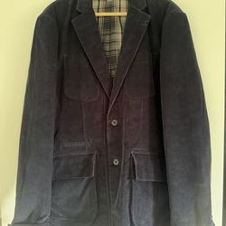 Armani Exchange Navy Corduroy Jacket