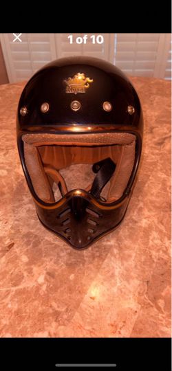 Royal Vintage Motorcycle Helmet DOT BOTH $30