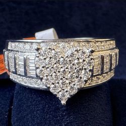 Moissanite Heart Ring