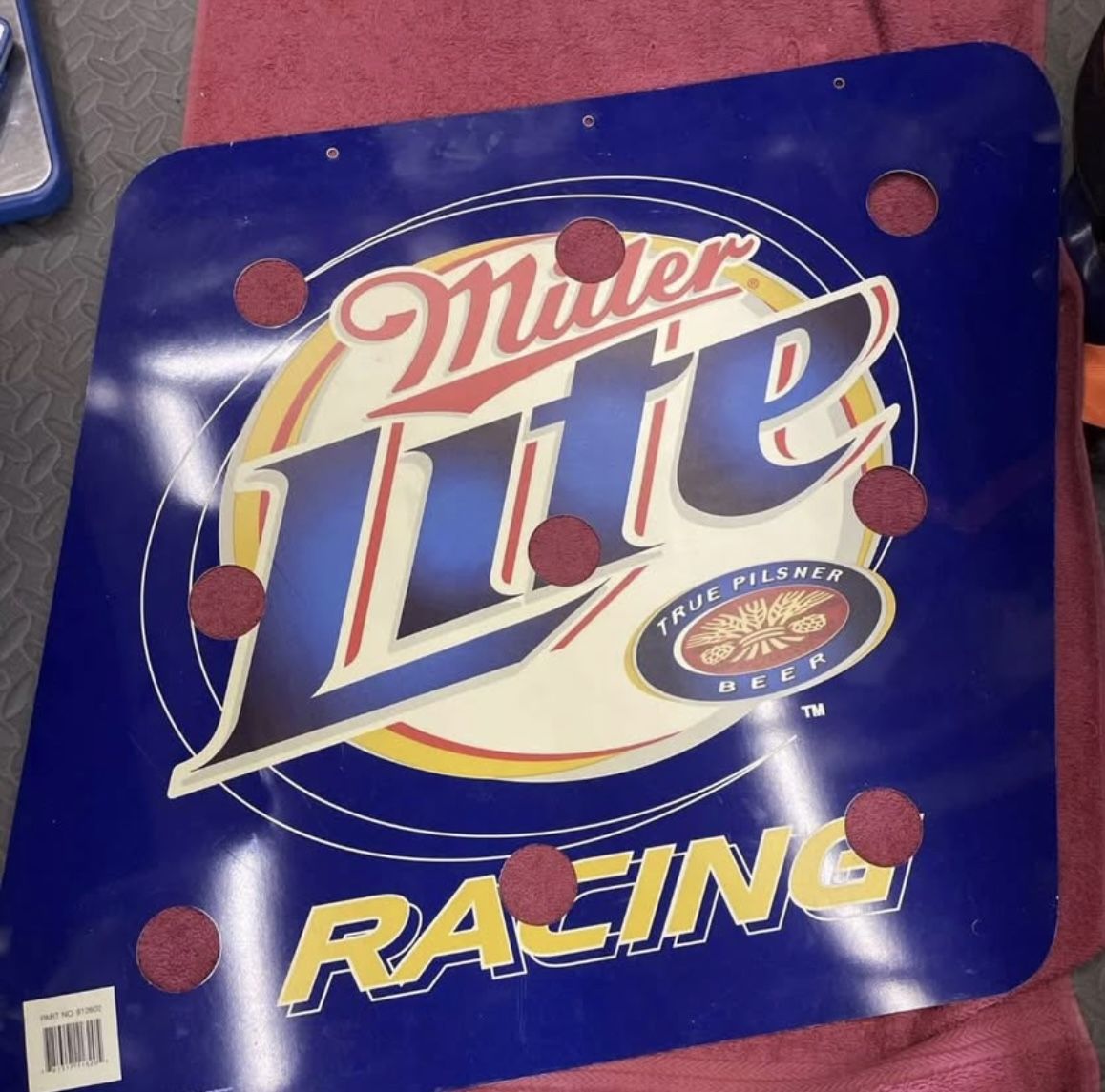 MILLER LITE Nascar RACING True Pilsner Beer Rusty Wallace Advertising Sign Fo Bar or Mancave