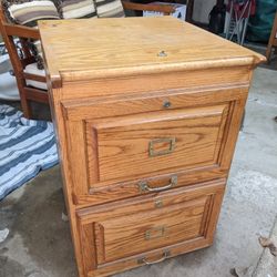 Wooden Filing Cabinet With Lock And Key