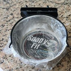 NEW-Stainless Steel Crate Dog Bowl