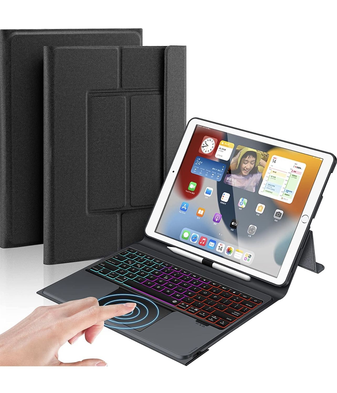 New iPad 9th Generation Keyboard Case with Touchpad for 10.2 inch