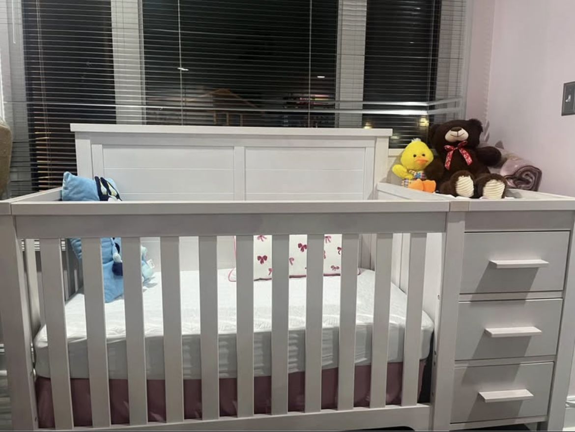 crib and changing table