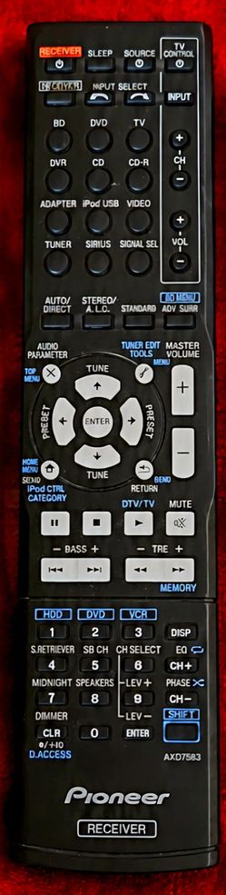 Original Pioneer AV System Remote Control