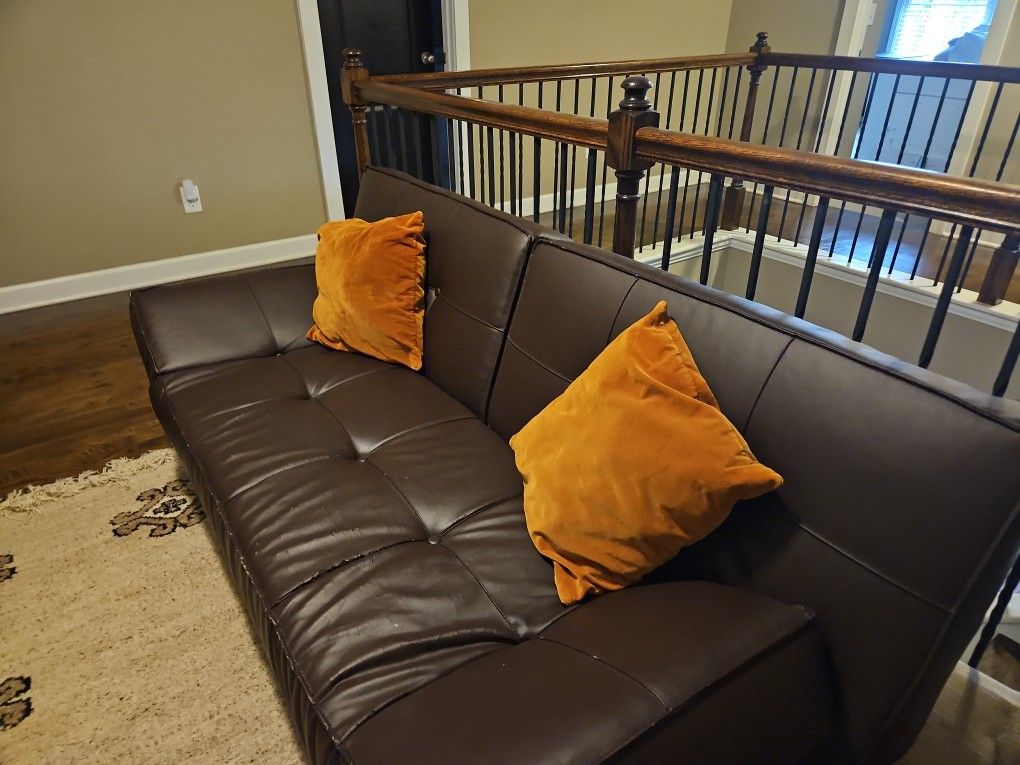 Leather Futon/bed