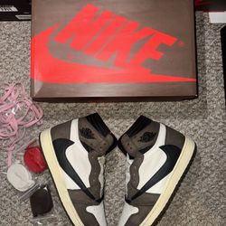 Nike Jordan 1 Og Travis Scott High “Mocha” Size 10❤️‍🔥 (Worn 3x) ‼️