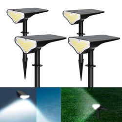 Solar Spot Lights Outdoor, Solar Landscape Spotlights, waterproof walkway 55 led, 4 pack