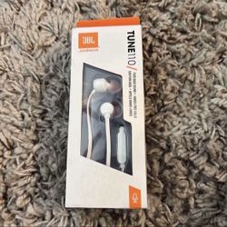 JBL TUNE 110 Harman In-Ear Wired Headphones with One-Button Remote -  White New  earphones Wired headphones cords earbuds with BOX