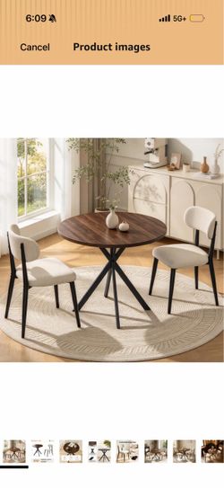Dinning table and 2 chairs set