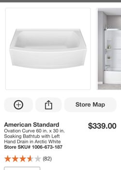 American Standard Ovation Curve Tub Left Drain 