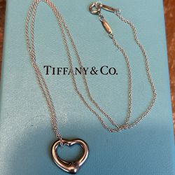 Tiffany and Co. Sterling Silver Heart Necklace with Original Box 