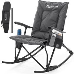 Huskfirm Folding Outdoor Rocking Camp Chair
