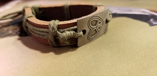 Leather Unisex Bracelet Heart Charm