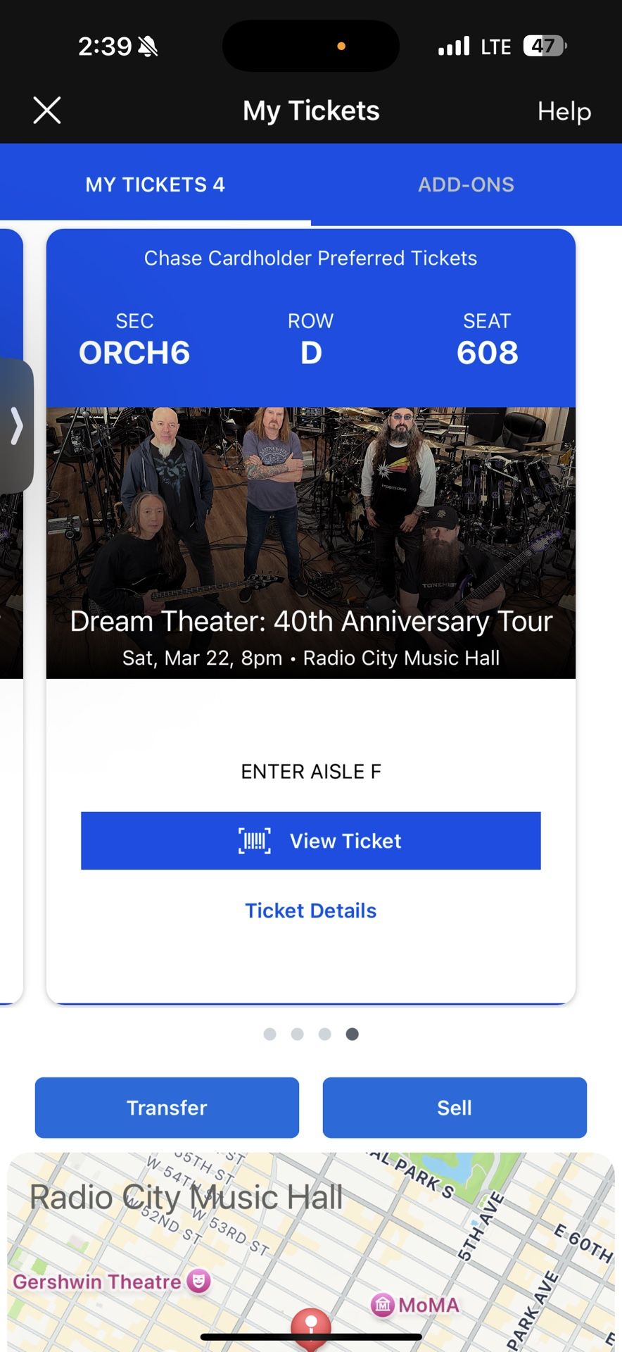 Dream Theater Radio City Music Hall Match 22nd 2025