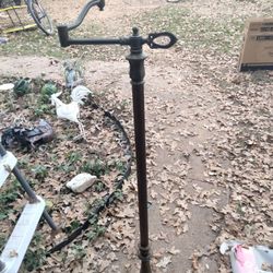 Vintage Mid Century Marble Base Bridge  Regency Style Floor Lamp 