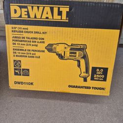 Dewalt Keyless Chuck Corded 3/8 Drill