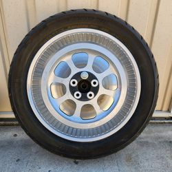 Harley Davidson 17" Motorcycle Rear Wheel Belt Pulley / Dunlop 160/70B17 Tire 