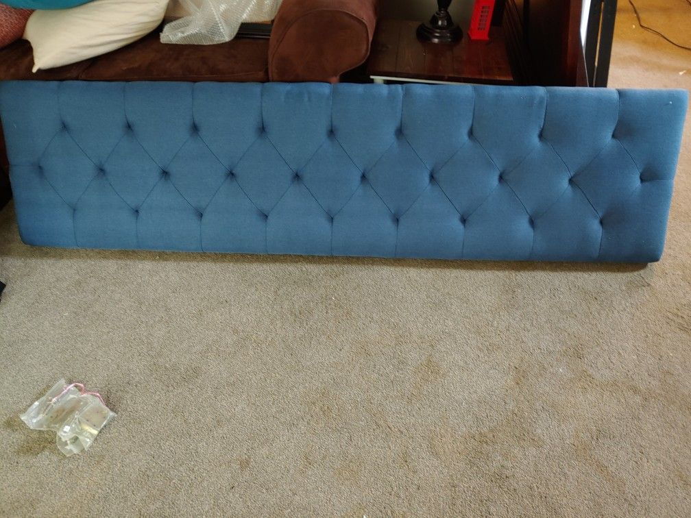 Cobalt blue king sized headboard
