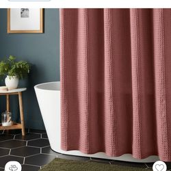 Threshold shower curtain