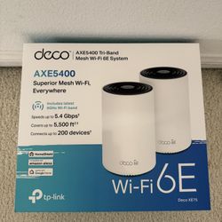 Deco AXE5400 Tri-band Mesh WiFi 6E System