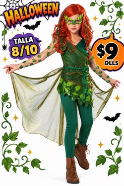 Girls Poison Ivy Halloween Costume Size 8/10