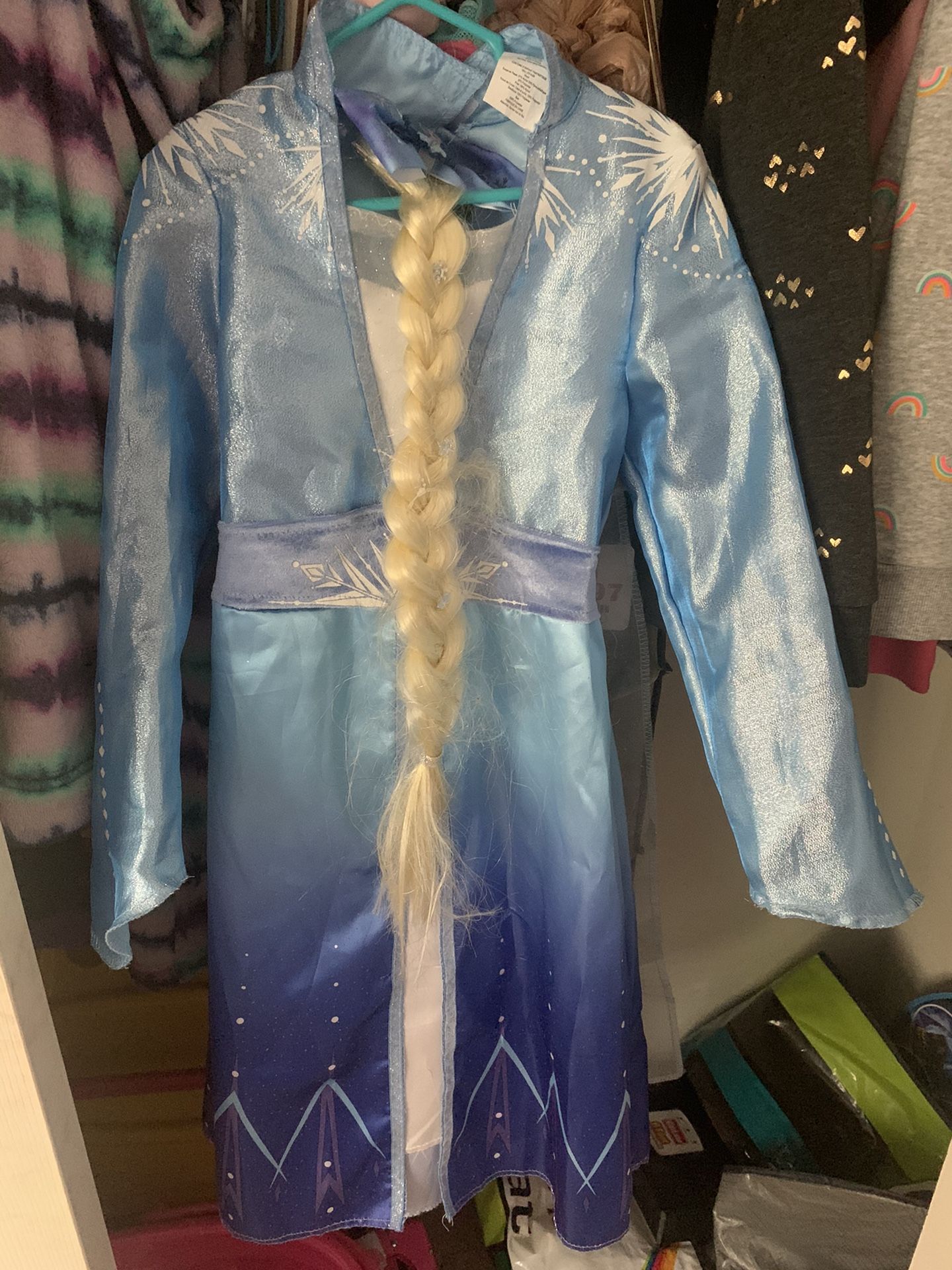 Frozen 2 Dress with Elsa Hair