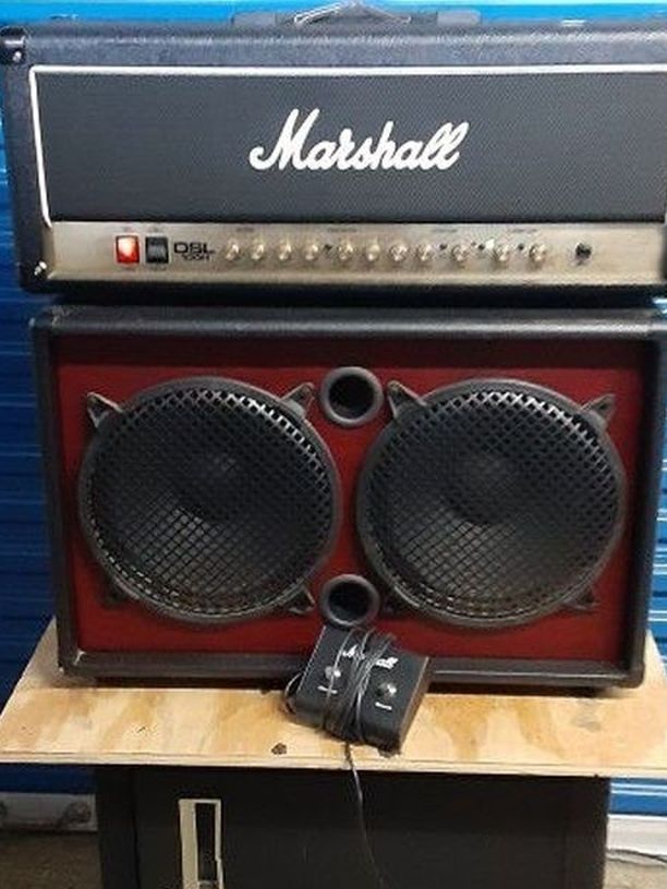 100 Watt Marshall Head DSL100H All Tubes, and 2×12 Buzz Bomb, Ear Candy Speaker Cabinets ,Green Machine Speakers, Huge Magnets