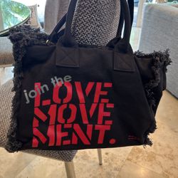 Peace ☮️ love ❤️ world - Black Bag 