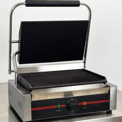 NSF Panini Sandwich Grill Grooved Plates Single PG811EA