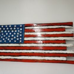 Wooden American Flag