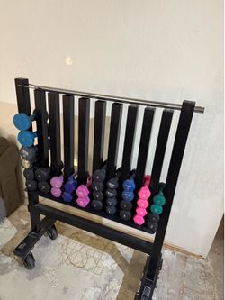Studio Dumbbell Rack & 15+ Dumbbell Pairs