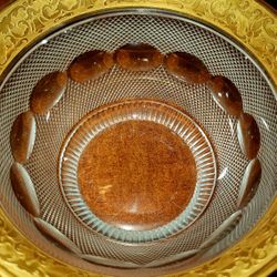 6 Crystal and Gold Bowls